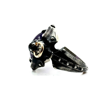 The Sentinel Ring With Amethyst In Sterling SIlver