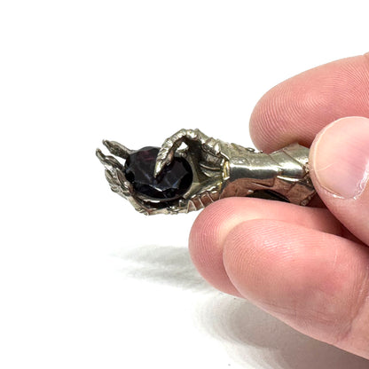 Abaddon Small Bronze Pendant Garnet and Onyx