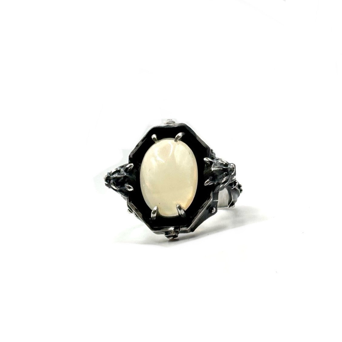 Opal Gargoyle Sanctum Ring In sterling silver