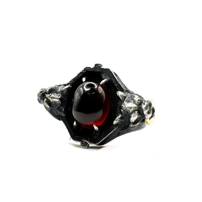 Garnet Sanctum Ring in Sterling Silver