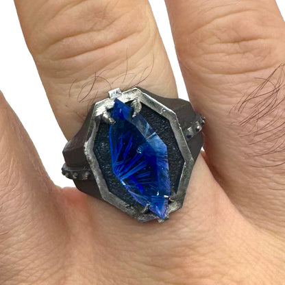 Citadel Ring With Blue Bridewell in Sterling Silver