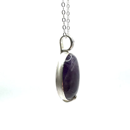 Amulet of Veiled Divinity in Sterling and Amethyst