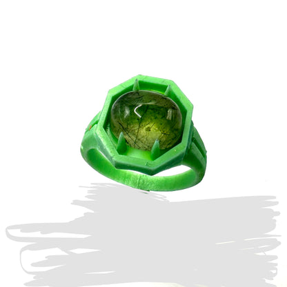TO BE CAST - Sanctum Signet Ring With Prehnite In sterling Silver