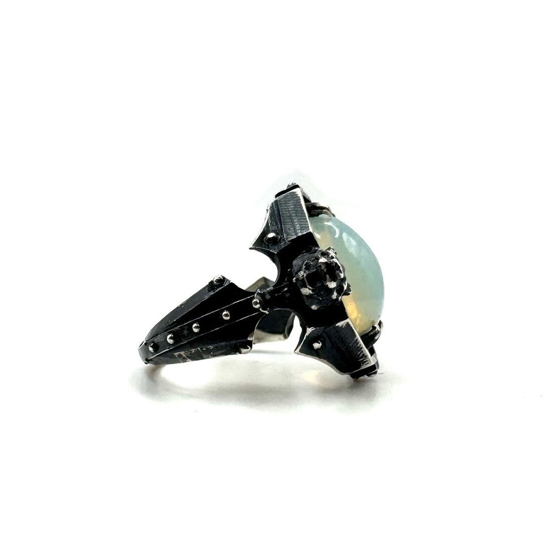 Opal Gargoyle Sanctum Ring In sterling silver