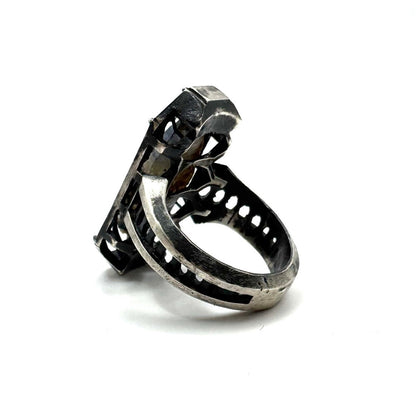 Ancient Origins Ring - Raw White Sapphire Ring in Sterling Silver