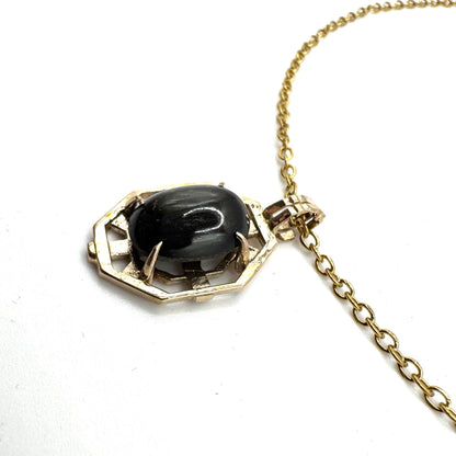 Sanctum Pendant In Black Star Diopside And Bronze