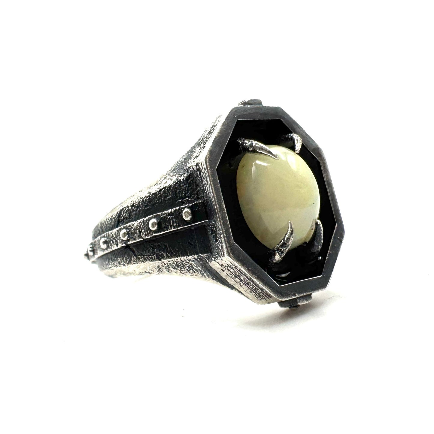 Citadel Ring With Opal in Sterling Silver