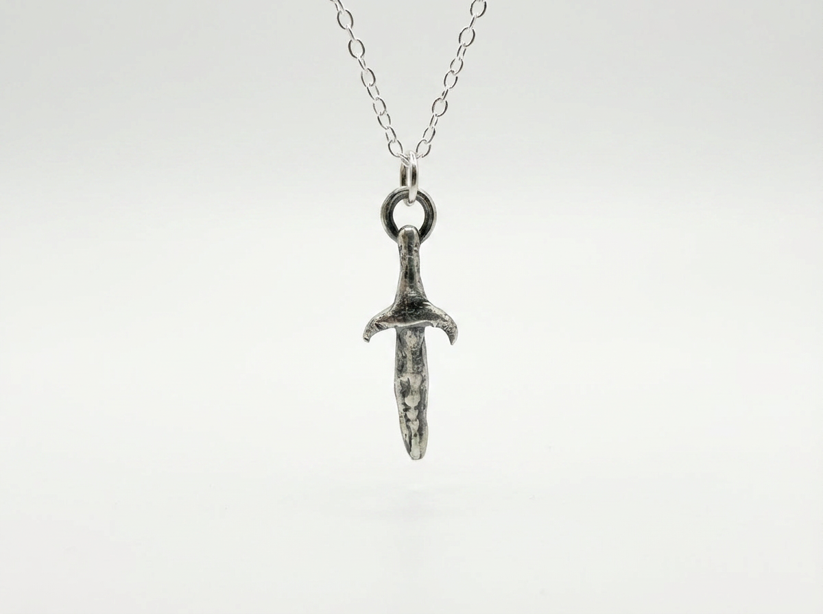 The Sword of Damocles Pendant in Sterling Silver