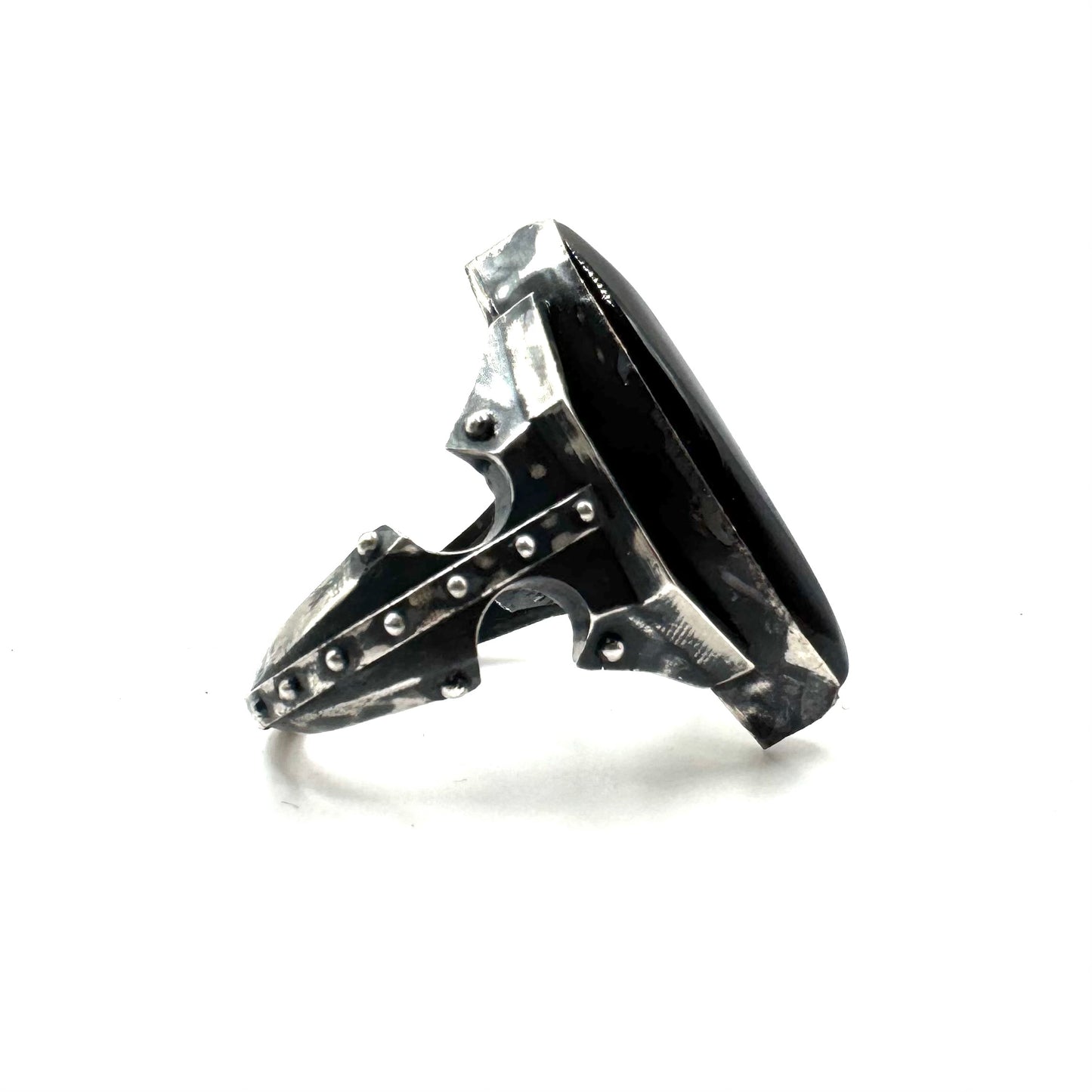 Citadel Ring With Talon Onyx in Sterling Silver