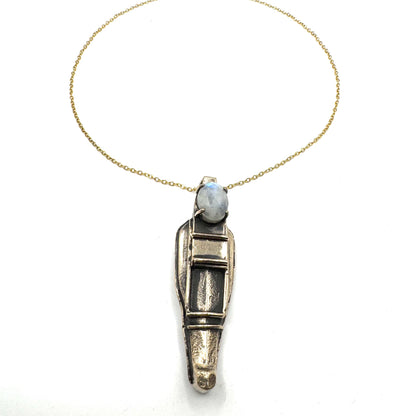 Ushabti Bronze Moonstone Talisman