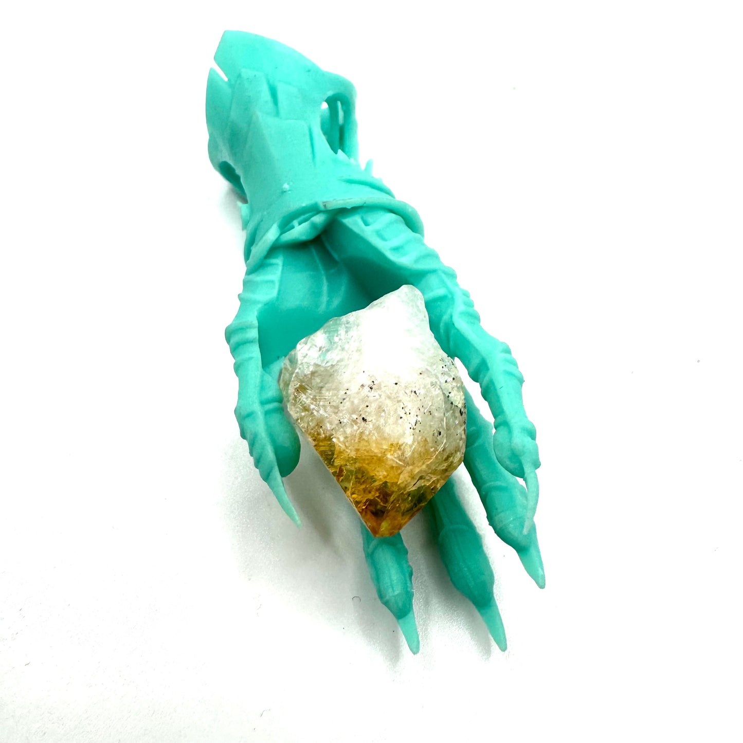 TO BE CAST -  Abaddon Pendant In sterling Silver and Citrine And Green Onyx