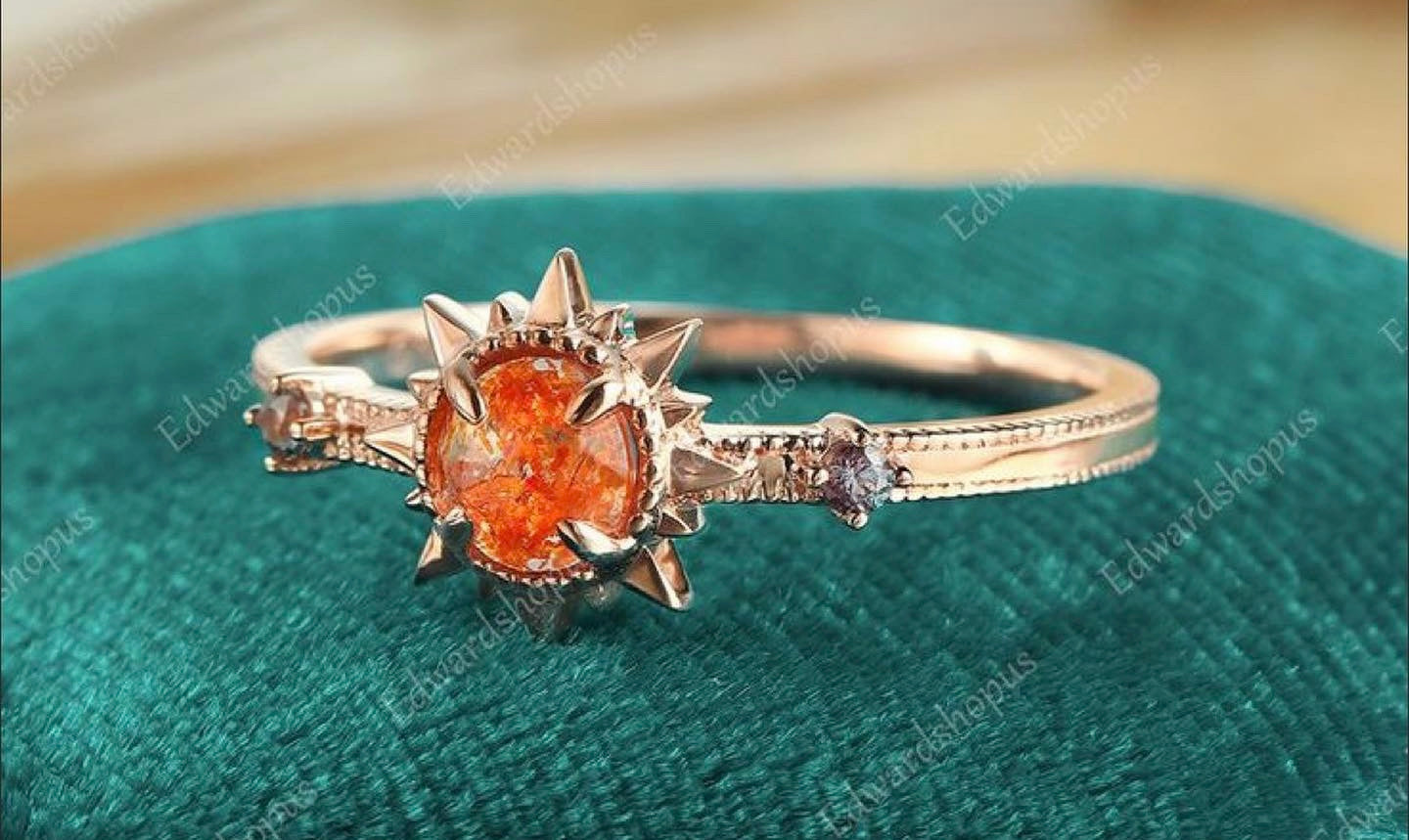 Custom engagement ring set