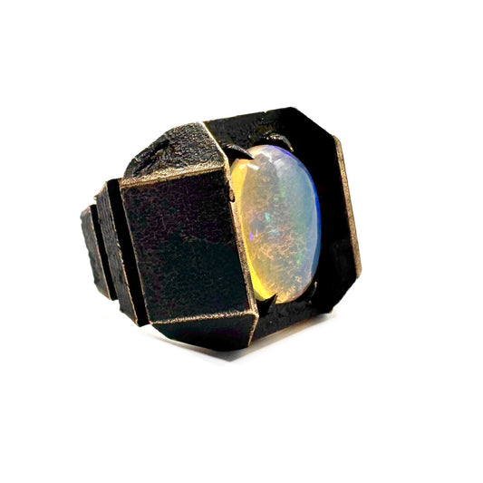 Paragon Bronze Opal Brutalist Ring