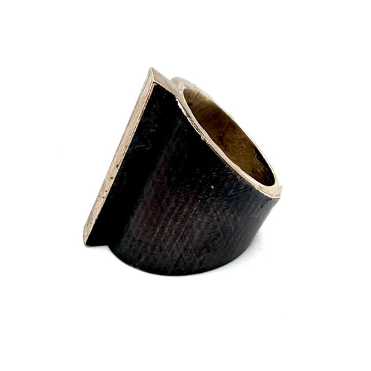 Mono Ring in Bronze Brutalist