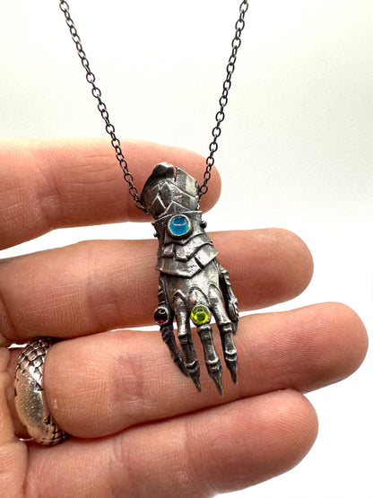 The Abaddon Hand Pendant in Sterling Silver