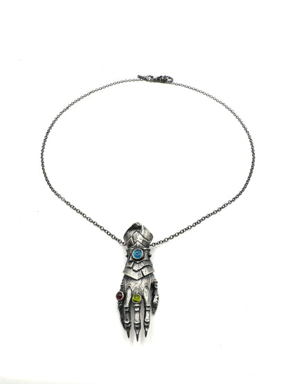 The Abaddon Hand Pendant in Sterling Silver
