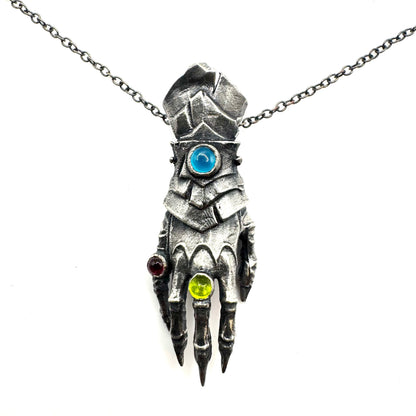 The Abaddon Hand Pendant in Sterling Silver