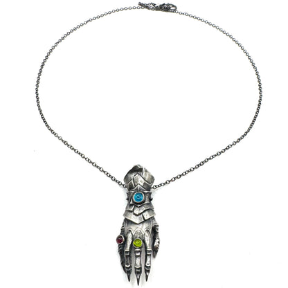 The Abaddon Hand Pendant in Sterling Silver