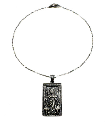 Hekate High Priestess Tarot Pendant In Sterling Silver