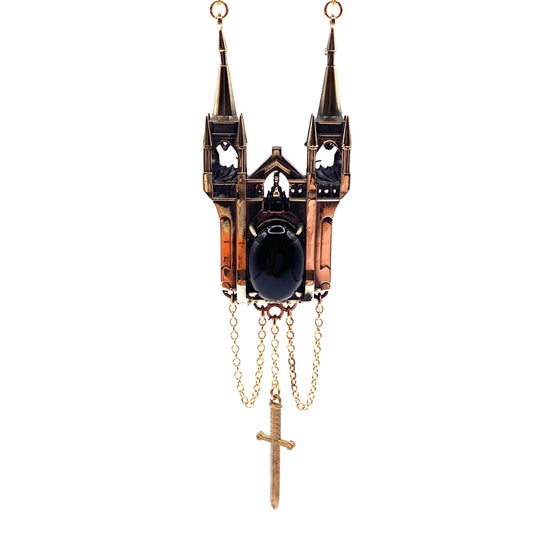 Cathedral Scrying Necklace Bronze - Julian The 2nd - NECKLACE - Cathedral Scrying Necklace Bronze