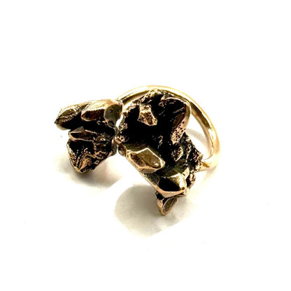 Crystal Twin Ring in Bronze - Julian The 2nd - RING - Crystal Twin Ring in Bronze