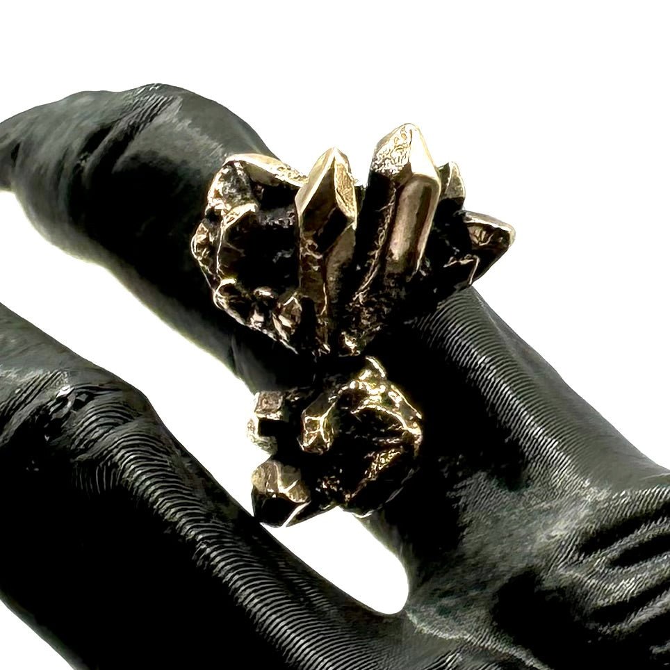 Crystal Twin Ring in Bronze - Julian The 2nd - RING - Crystal Twin Ring in Bronze