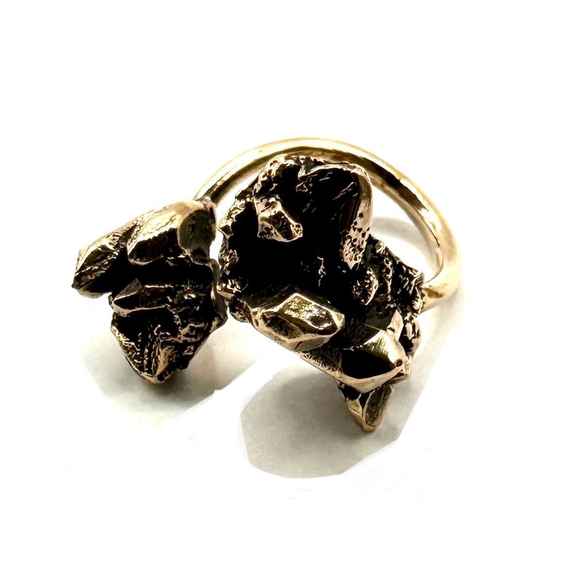 Crystal Twin Ring in Bronze - Julian The 2nd - RING - Crystal Twin Ring in Bronze