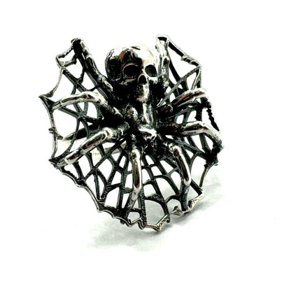 Dark Weaver Ring Spiderweb Sterling Silver - Julian The 2nd - RING - Dark Weaver Ring Spiderweb Sterling Silver