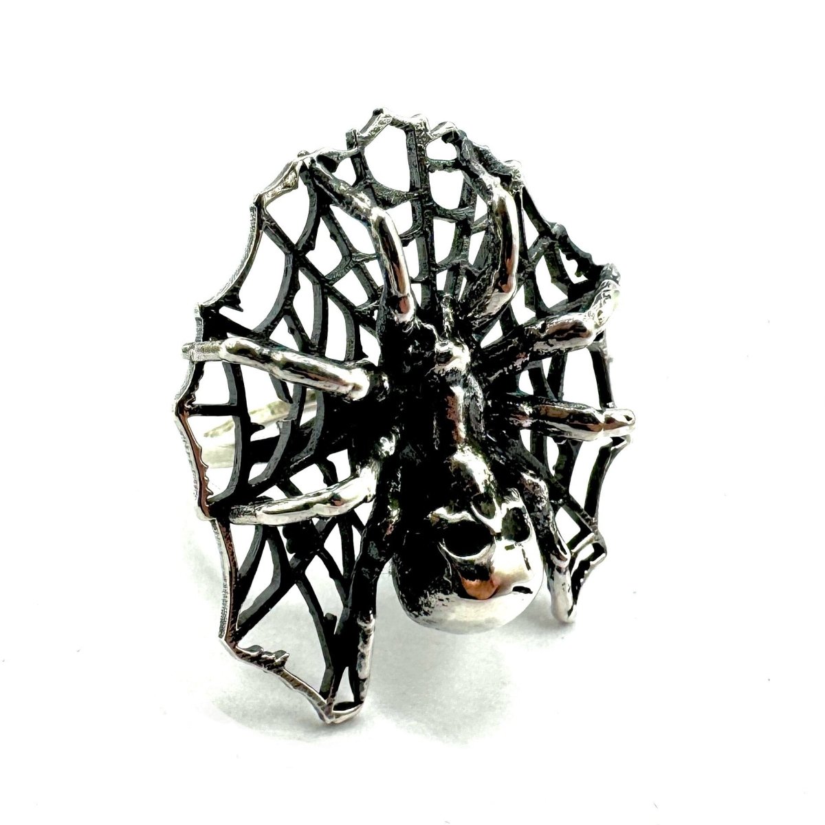 Dark Weaver Ring Spiderweb Sterling Silver - Julian The 2nd - RING - Dark Weaver Ring Spiderweb Sterling Silver