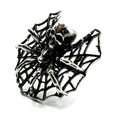 Dark Weaver Ring Spiderweb Sterling Silver - Julian The 2nd - RING - Dark Weaver Ring Spiderweb Sterling Silver