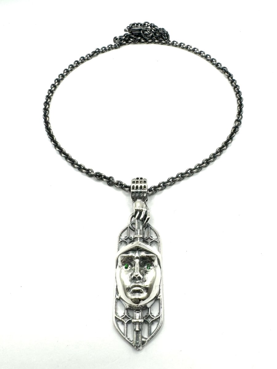 Effigy Necklace In Sterling Silver - Julian The 2nd - Effigy Necklace In Sterling Silver