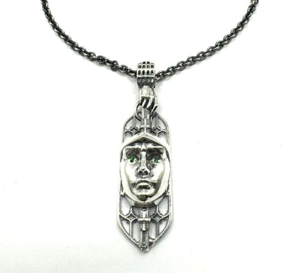 Effigy Necklace In Sterling Silver - Julian The 2nd - Effigy Necklace In Sterling Silver