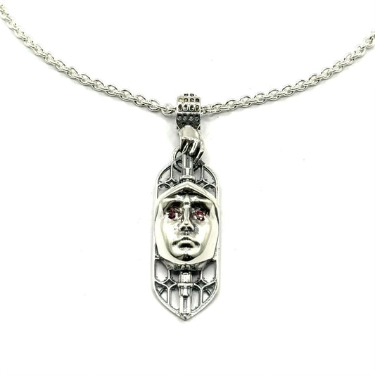 Effigy Necklace In Sterling Silver - Julian The 2nd - Effigy Necklace In Sterling Silver