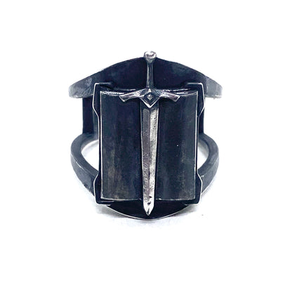 Shadowblade Grimoire Ring In Sterling Silver