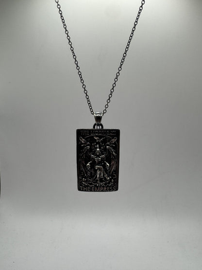The Morrigan Tarot Card Pendant in Sterling Silver