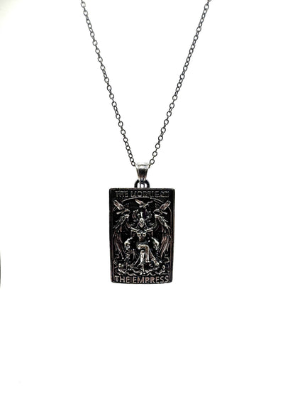 The Morrigan Tarot Card Pendant in Sterling Silver