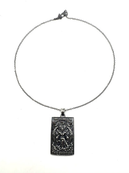 The Morrigan Tarot Card Pendant in Sterling Silver