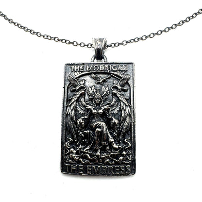 The Morrigan Tarot Card Pendant in Sterling Silver