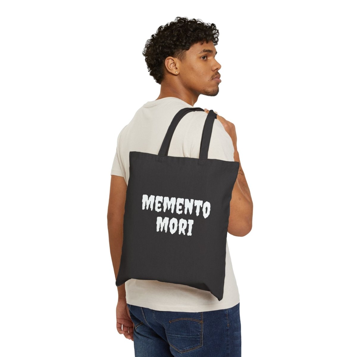 Memento Mori - Cotton Canvas Tote Bag - Julian The 2nd - Bags - Memento Mori - Cotton Canvas Tote Bag