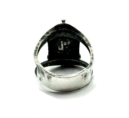 Midi Shadowblade Grimoire Ring In Sterling Silver - Julian The 2nd - RING - Midi Shadowblade Grimoire Ring In Sterling Silver