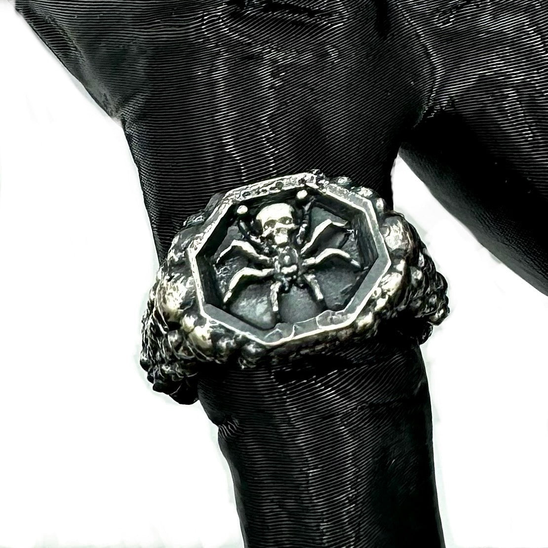 Neith’s Tomb Wax Seal Spider Ring in Sterling Silver - Julian The 2nd - RING - Neith’s Tomb Wax Seal Spider Ring in Sterling Silver