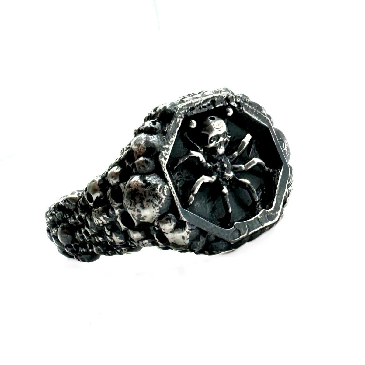 Neith’s Tomb Wax Seal Spider Ring in Sterling Silver - Julian The 2nd - RING - Neith’s Tomb Wax Seal Spider Ring in Sterling Silver