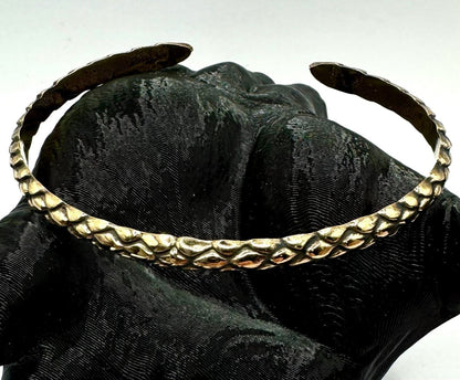 Ouroboros Snake Skin Cuff Bracelet In Bronze - Julian The 2nd - BRACELET - Ouroboros Snake Skin Cuff Bracelet In Bronze