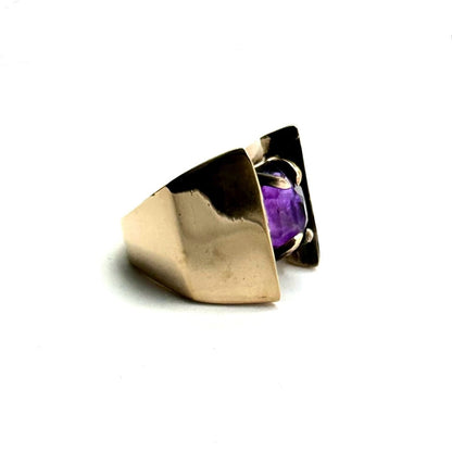 Paladin’s Oath With Amethyst In Bronze Ring - Julian The 2nd - Paladin’s Oath With Amethyst In Bronze Ring