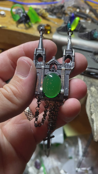 Cathedral Scrying Necklace Sterling