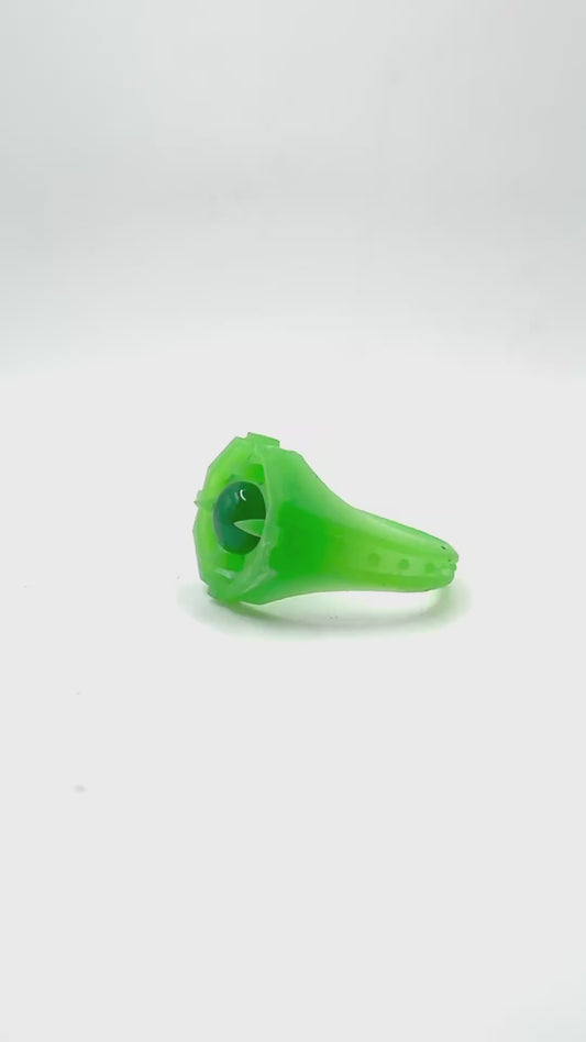 TO BE CAST - Sanctum Signet Ring With Green Onyx In sterling Silver