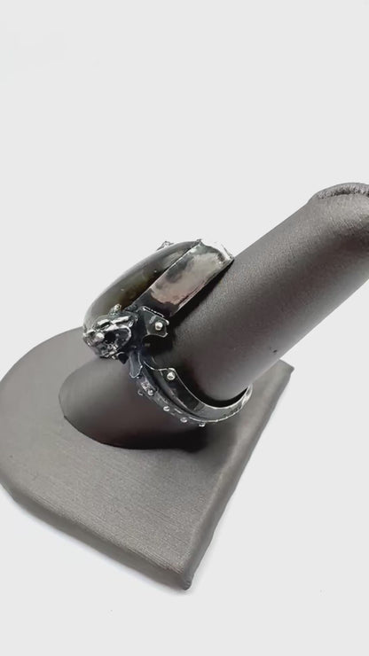 Citadel Ring With Talon Labradorite in Sterling Silver