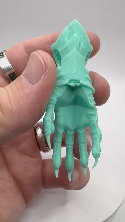 TO BE CAST -  Abaddon Pendant In sterling Silver And Green Grape Agate And Green Onyx