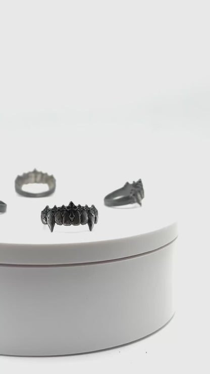 Vampire Fang Ring in Sterling Silver