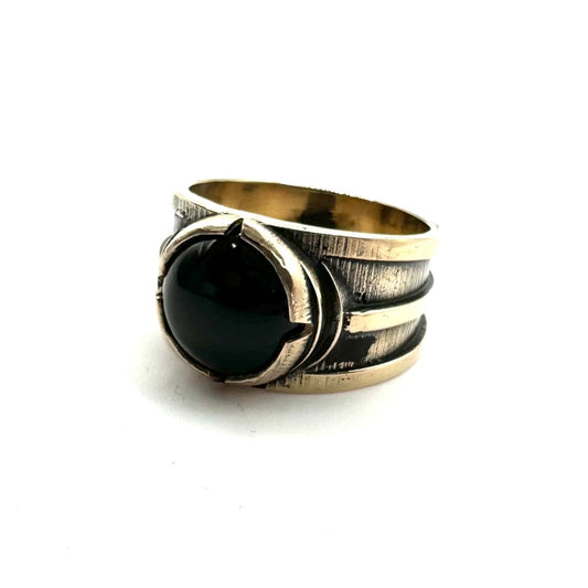 Ring of Shadows in Bronze With Black Onyx - Julian The 2nd - RING - Ring of Shadows in Bronze With Black Onyx